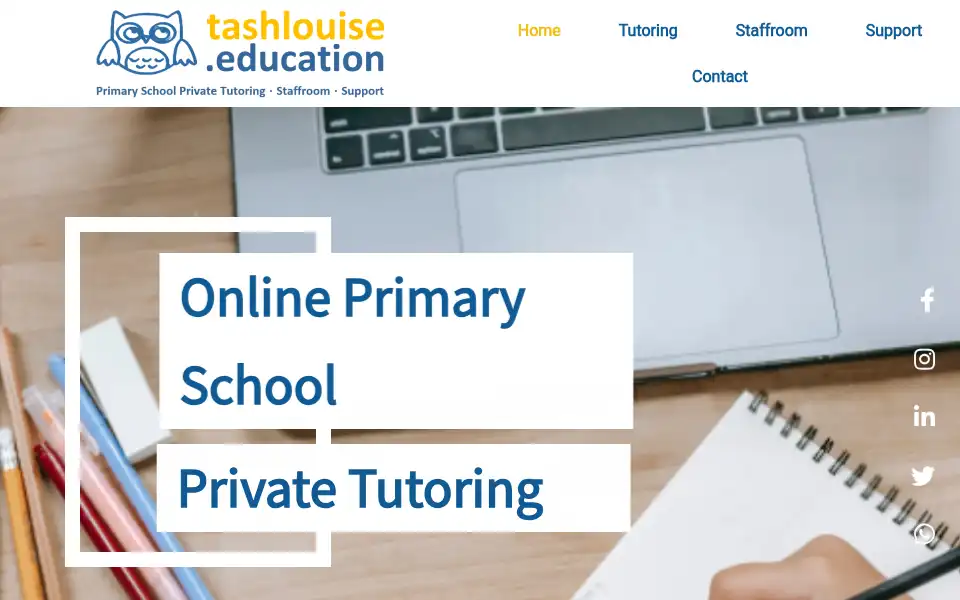 Screenshot of tashlouise.education