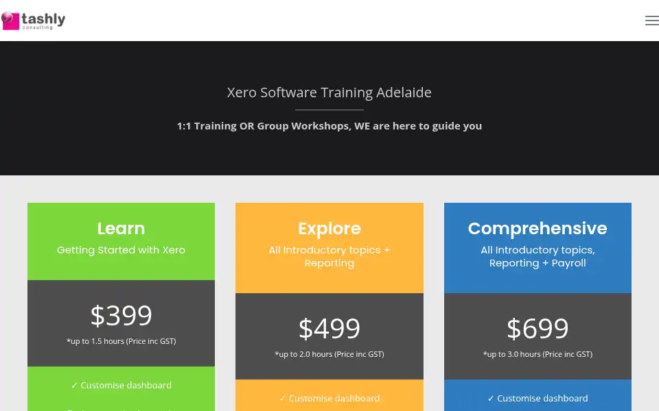 Screenshot of tashlyconsulting.com