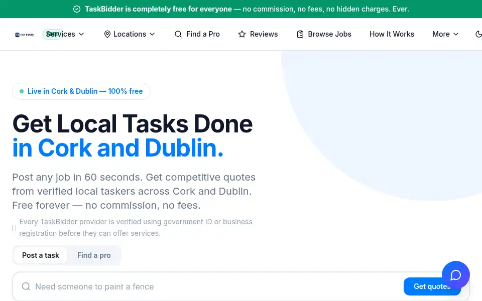 Screenshot of taskbidder.replit.app