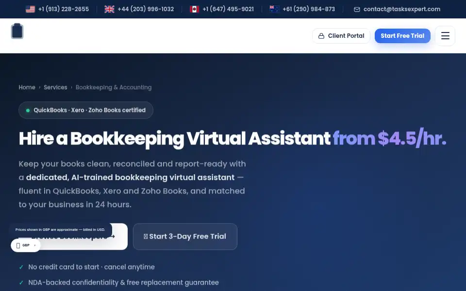 Screenshot of tasksexpert.com