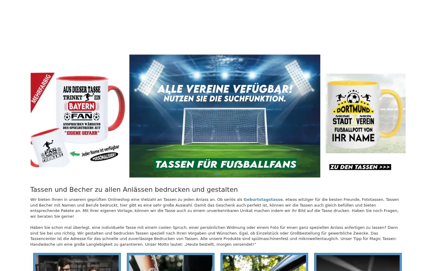 Screenshot of tassencenter.de