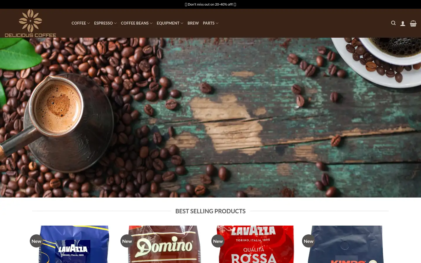 Screenshot of tastescoffee.com