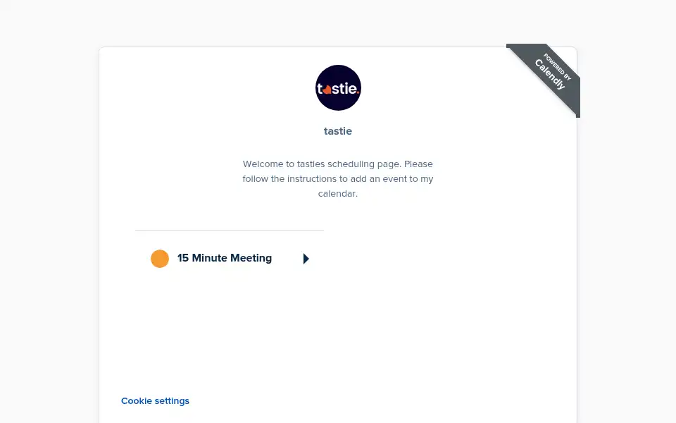 Screenshot of tastie.co.uk