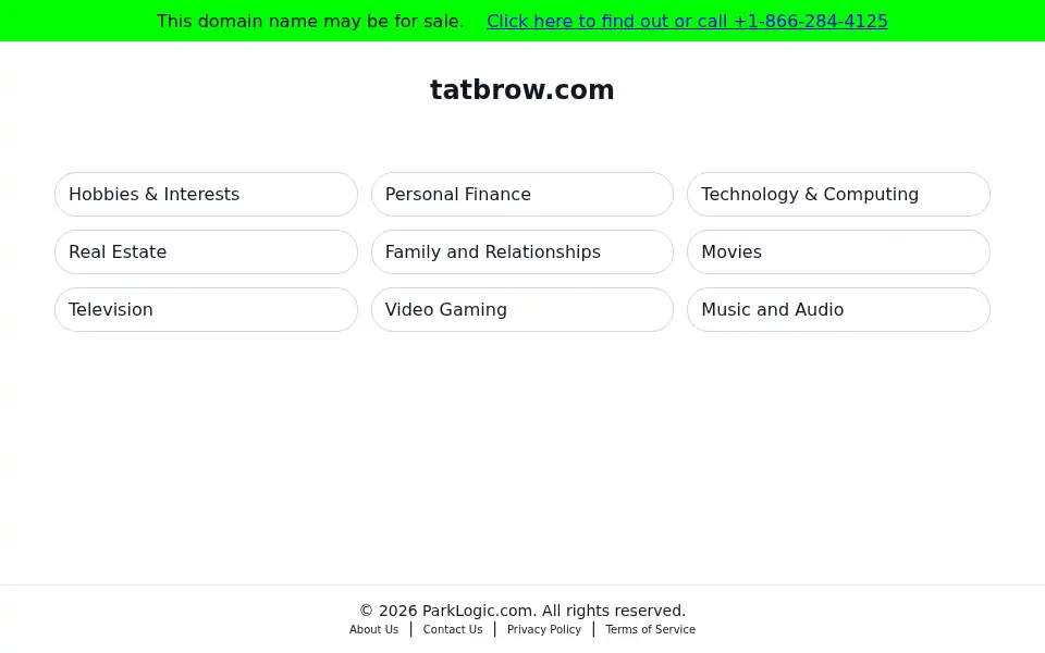 Screenshot of tatbrow.com