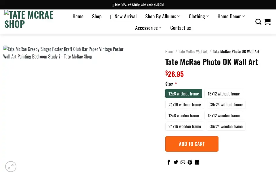 Screenshot of tatemcrae.shop