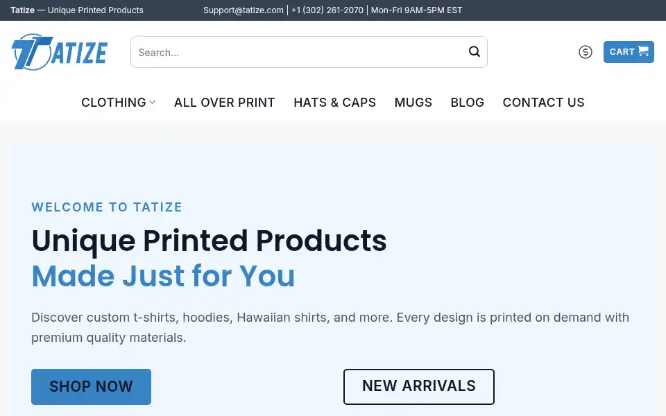 Screenshot of tatize.com