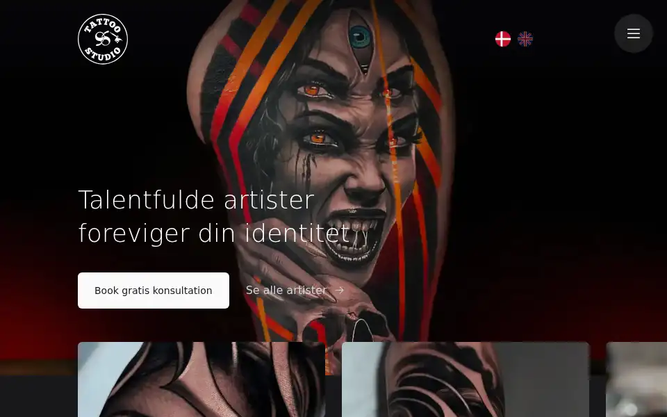 Screenshot of tattoo96.dk