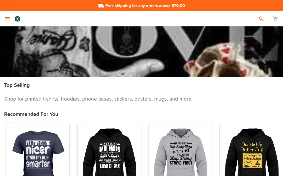Screenshot of tattooskullfashion.com