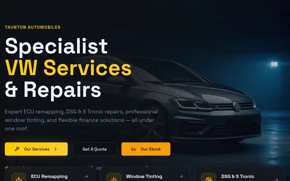 Screenshot of tauntonautomobiles.com