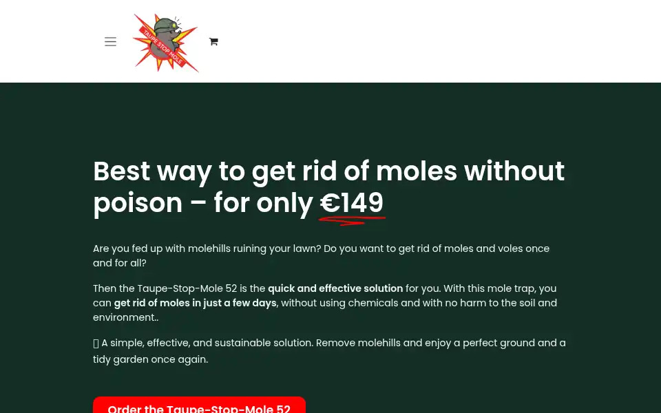 Screenshot of taupe-stop-mole.com
