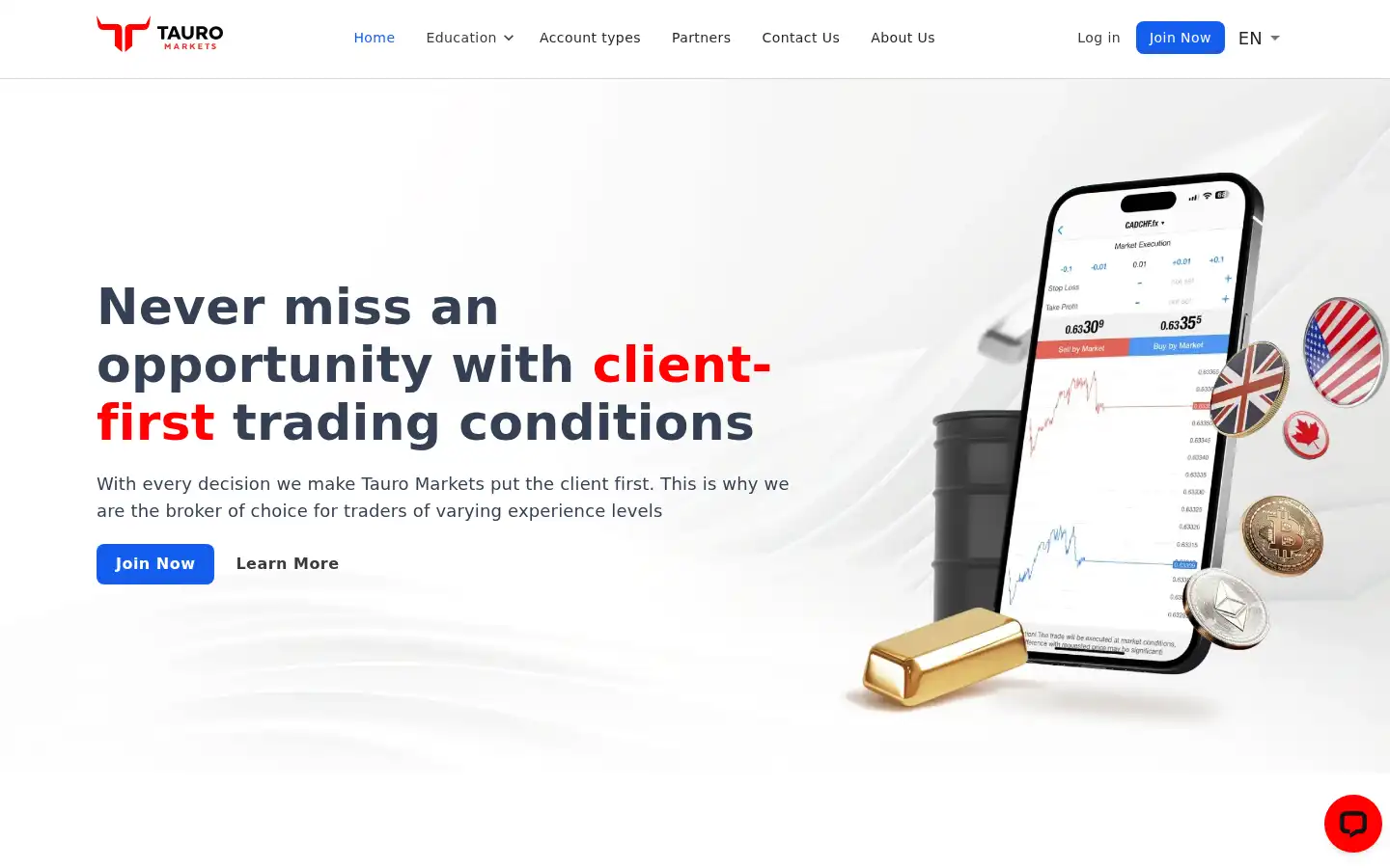 Screenshot of tauromarkets.com