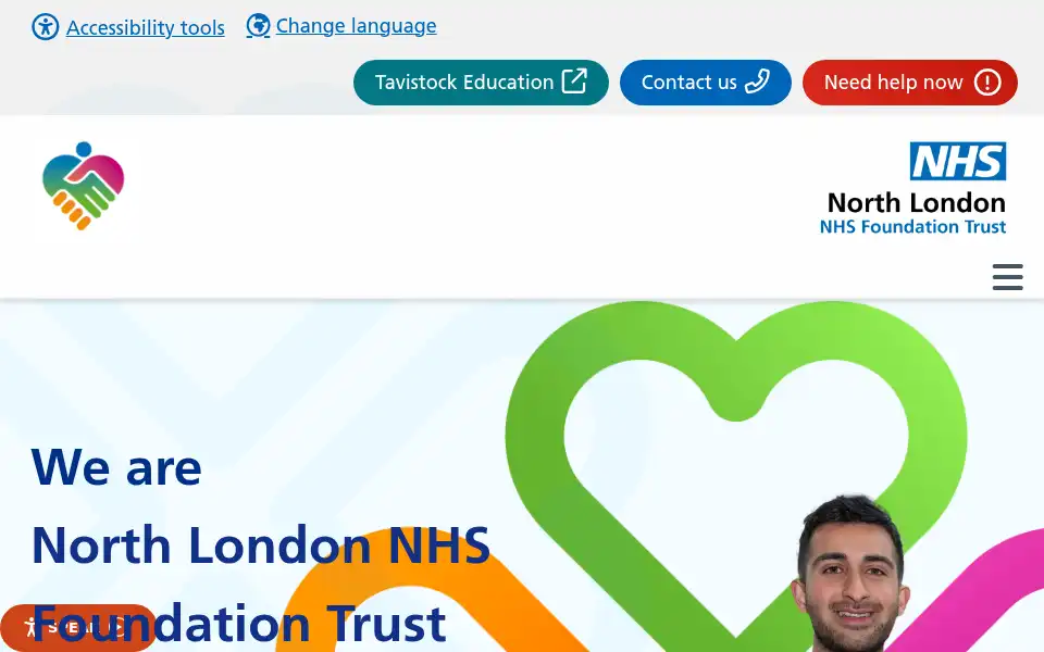 Screenshot of tavistockandportman.nhs.uk