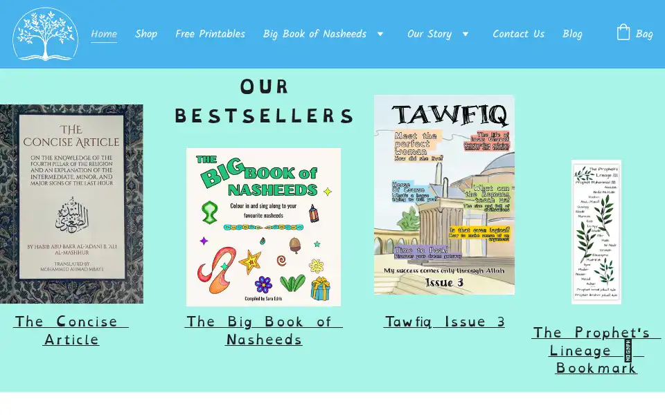Screenshot of tawfiqbooks.com