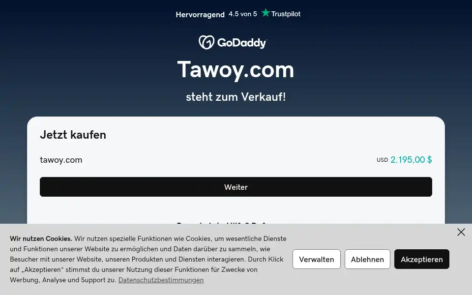 Screenshot of tawoy.com