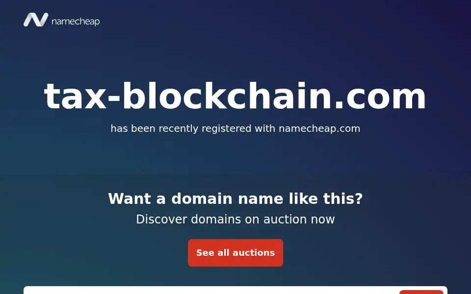 Screenshot of tax-blockchain.com
