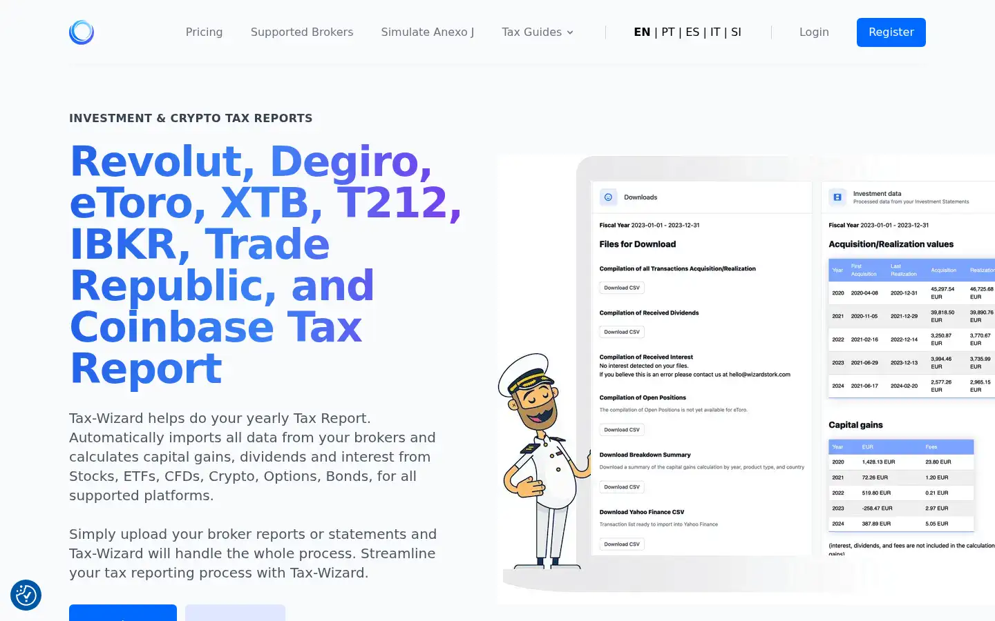 Screenshot of tax-wizard.eu