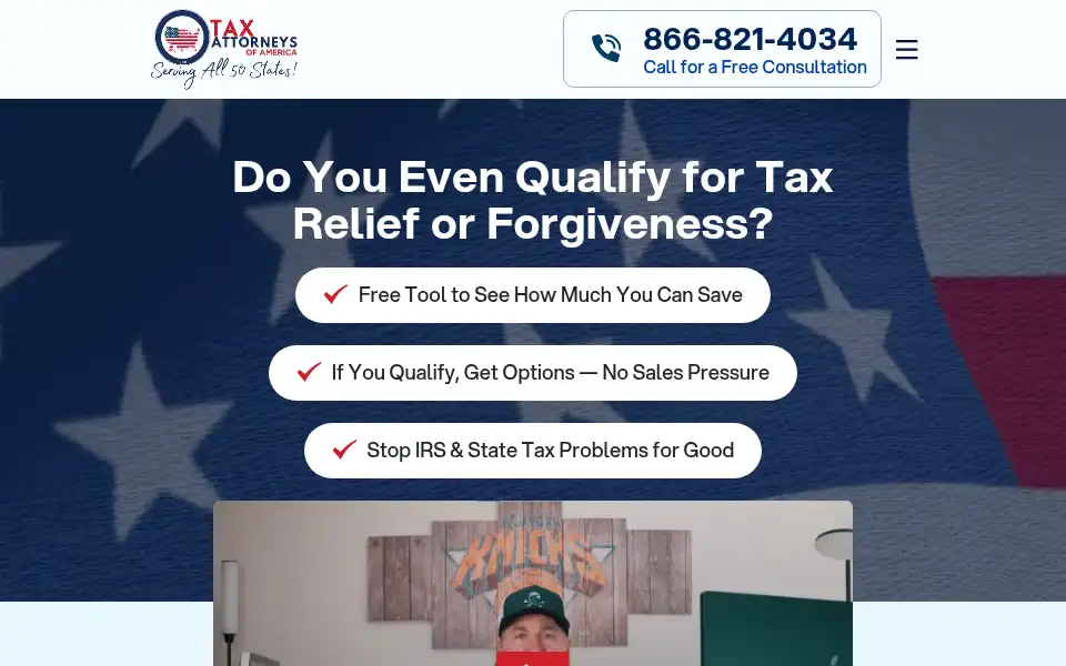 Screenshot of taxattofamerica.com