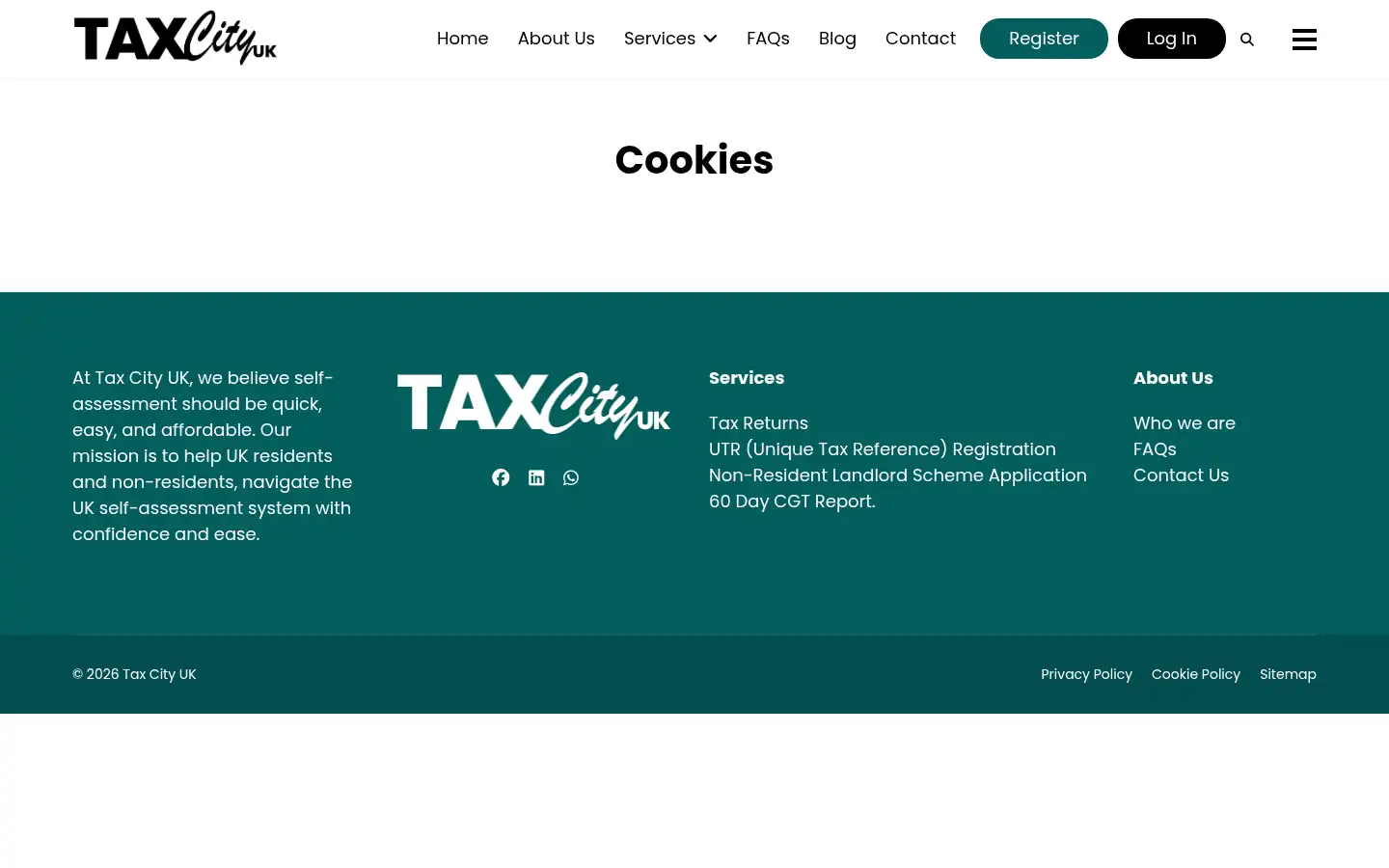 Screenshot of taxcity.co.uk