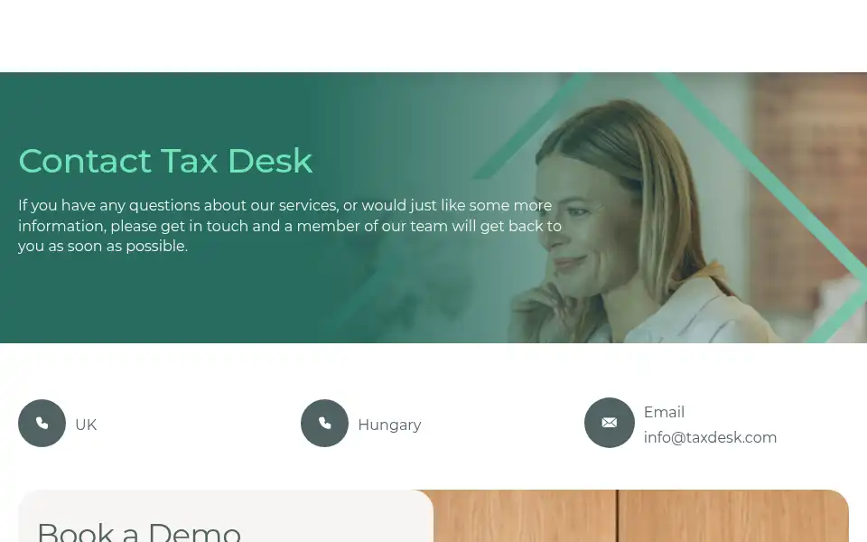 Screenshot of taxdesk.com