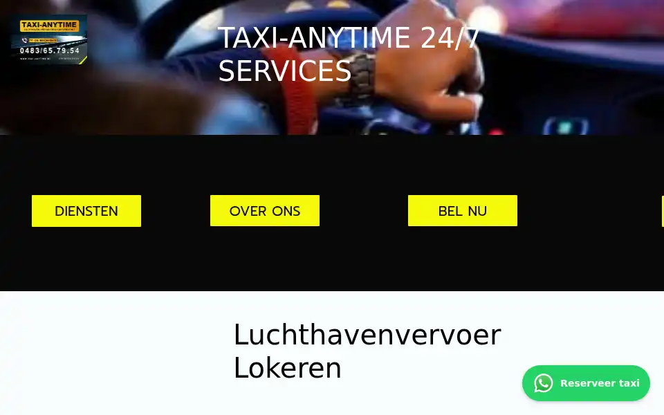 Screenshot of taxi-anytime.be