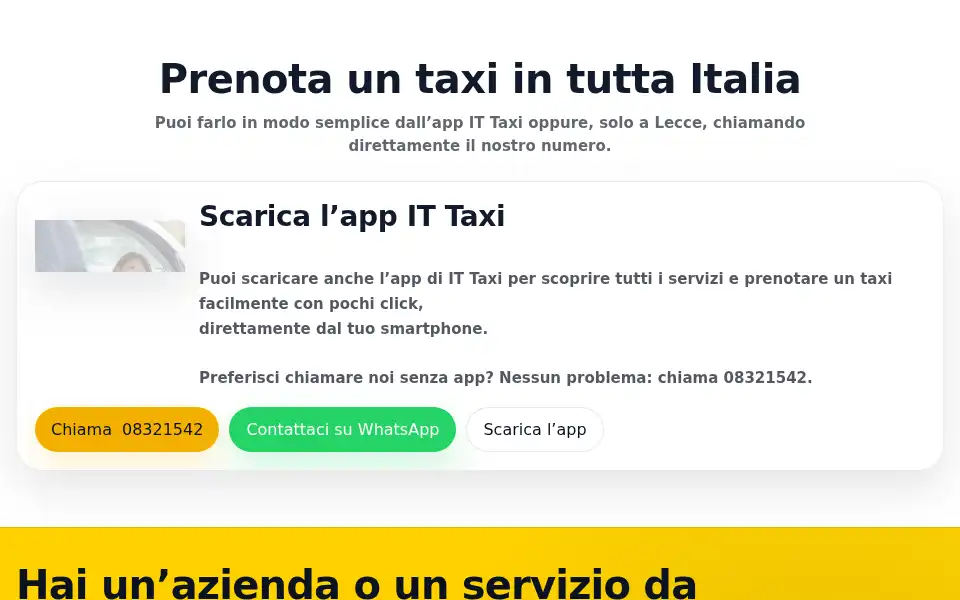 Screenshot of taxi-lecce.it