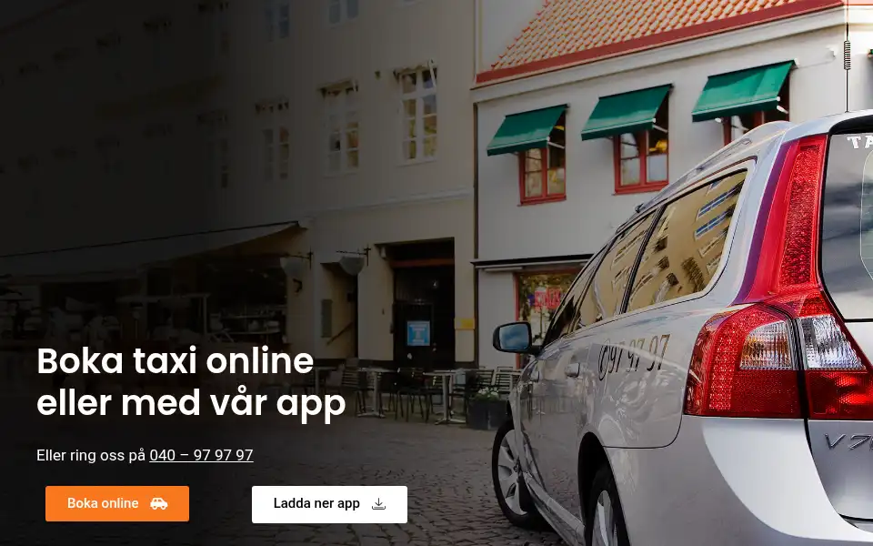 Screenshot of taxi97.se