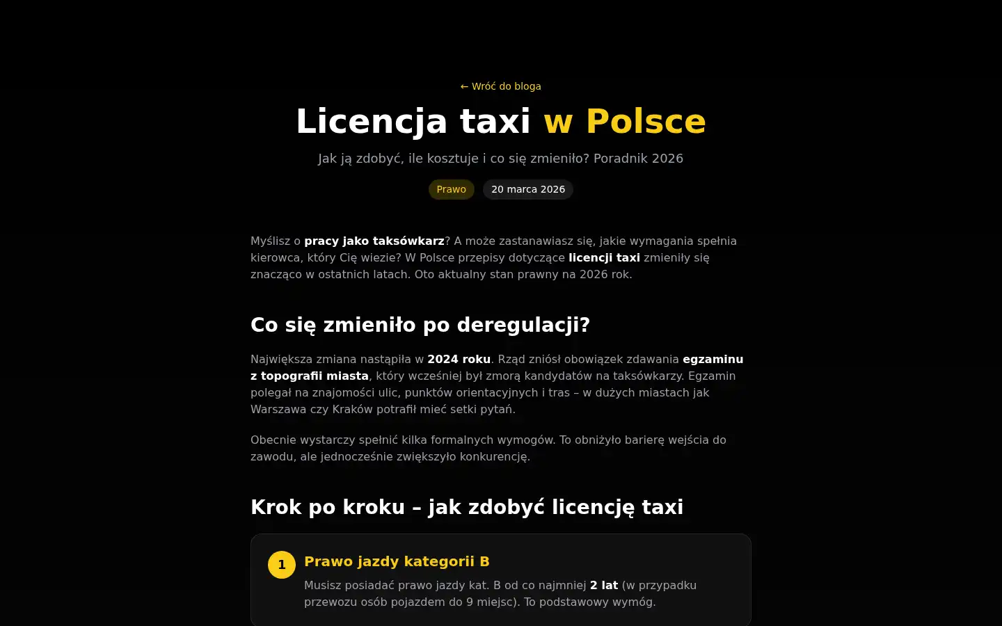 Screenshot of taxiilawa.com.pl
