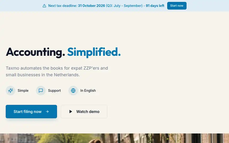 Screenshot of taxmo.nl