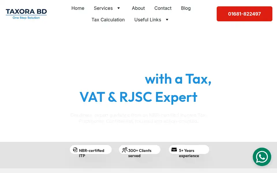 Screenshot of taxorabd.com