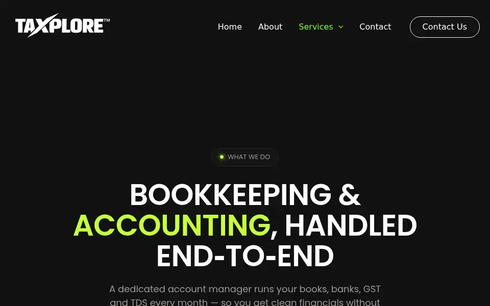 Screenshot of taxploreindia.com