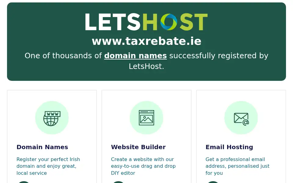 Screenshot of taxrebate.ie