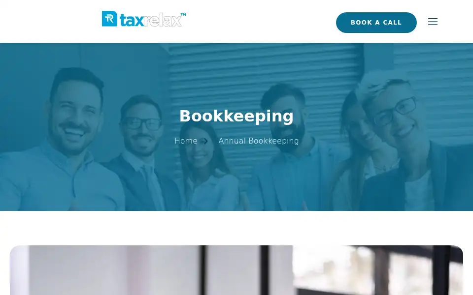 Screenshot of taxrelax.co.uk