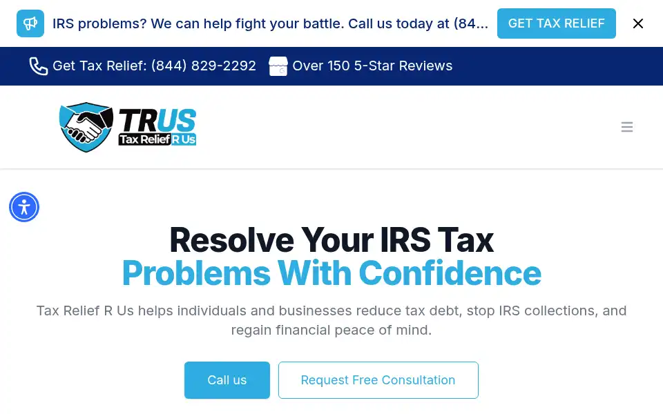Screenshot of taxreliefrus.com