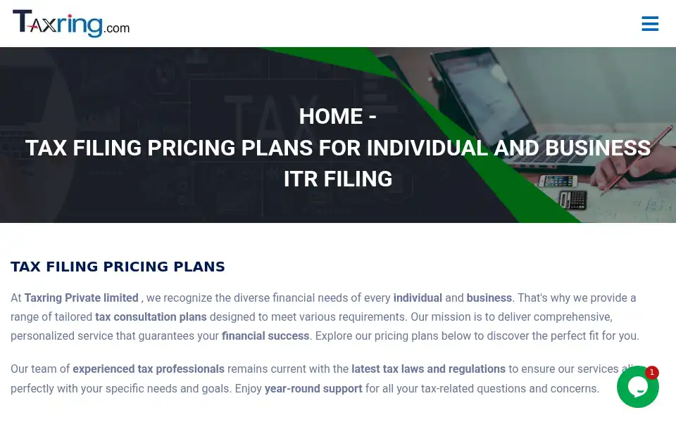 Screenshot of taxring.com