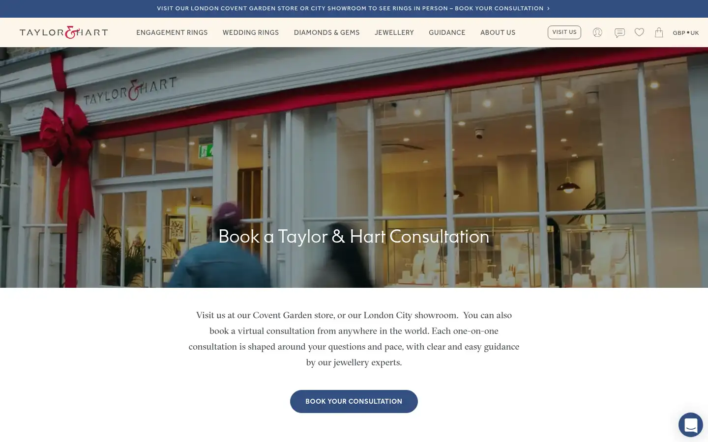 Screenshot of taylorandhart.com