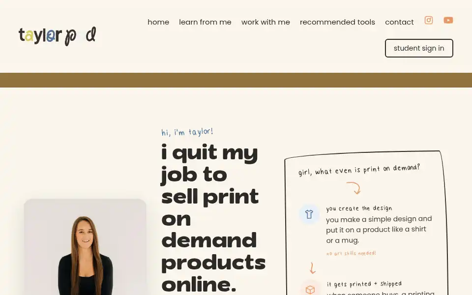 Screenshot of taylorpod.com