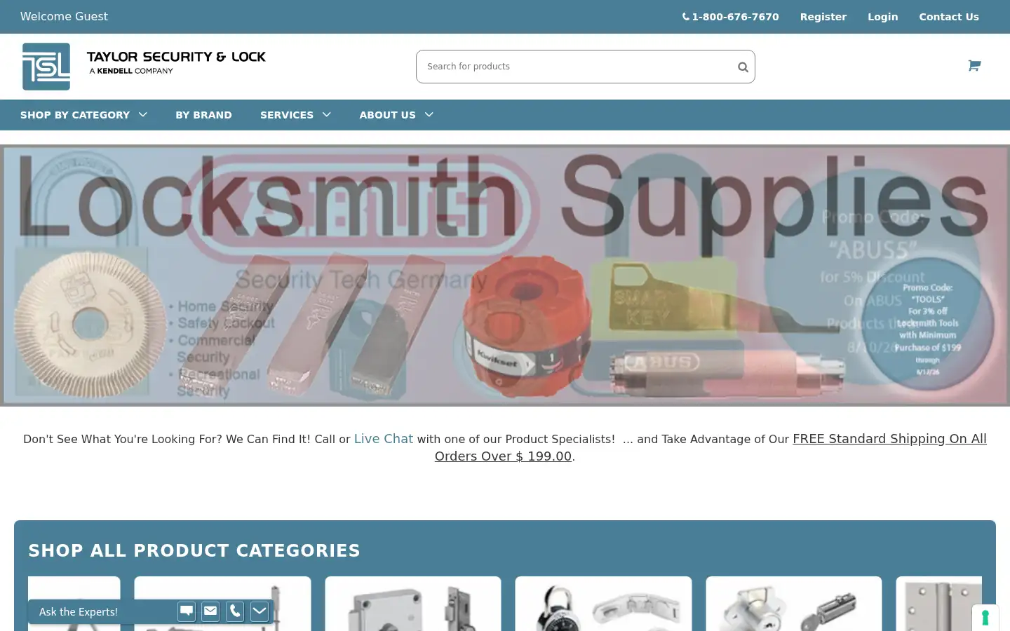 Screenshot of taylorsecurity.com