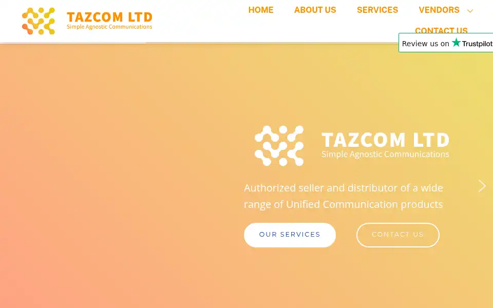Screenshot of tazcom.co.uk