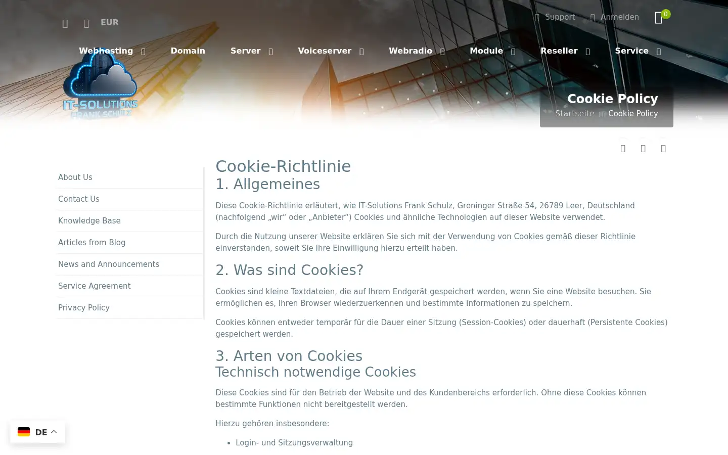 Screenshot of tb-hosting.de