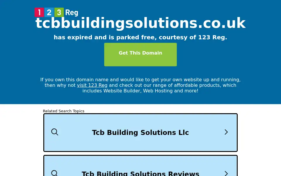 Screenshot of tcbbuildingsolutions.co.uk