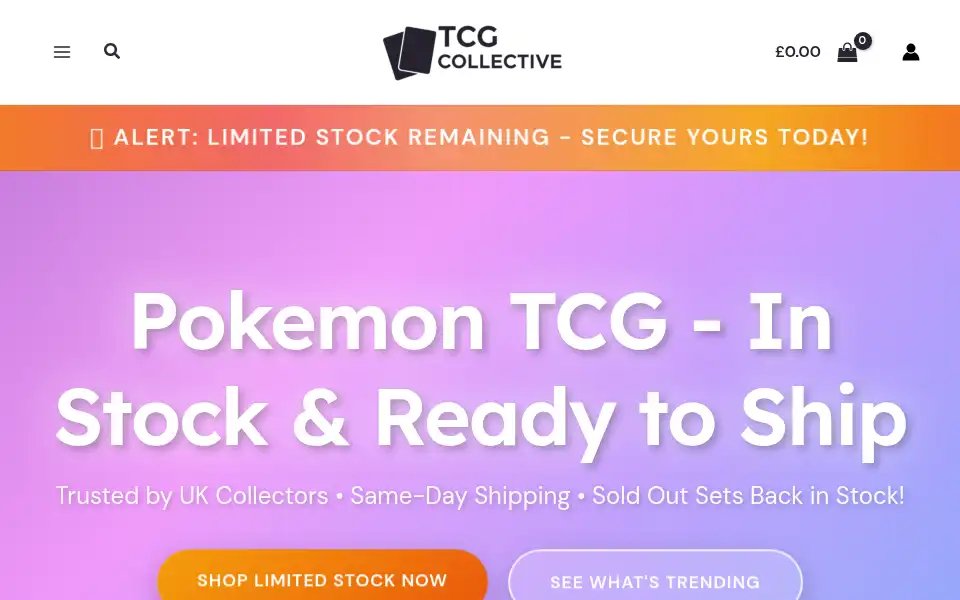 Screenshot of tcg-collective.co.uk