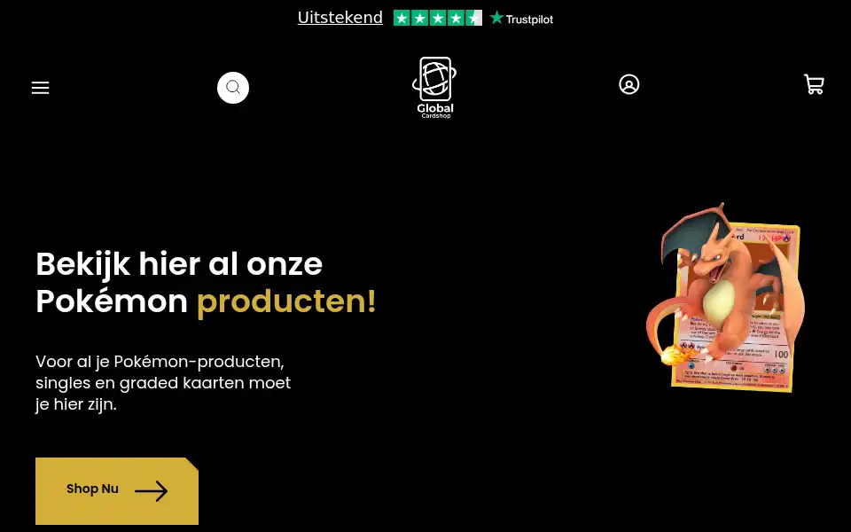 Screenshot of tcg-store.nl