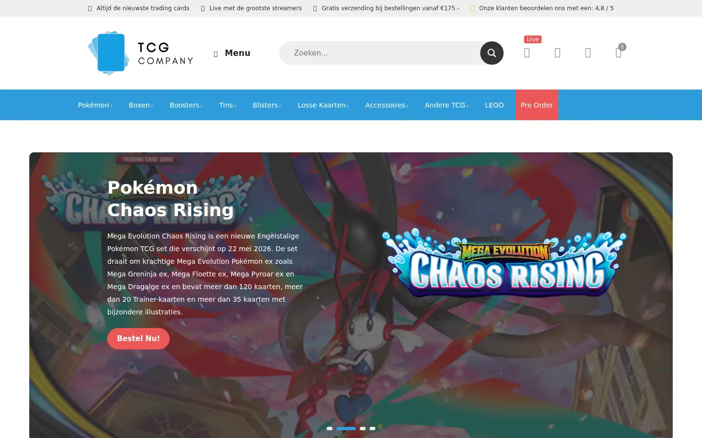 Screenshot of tcgcompany.nl