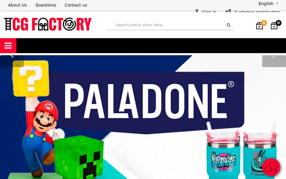 Screenshot of tcgfactory.com