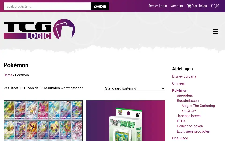 Screenshot of tcglogic.com
