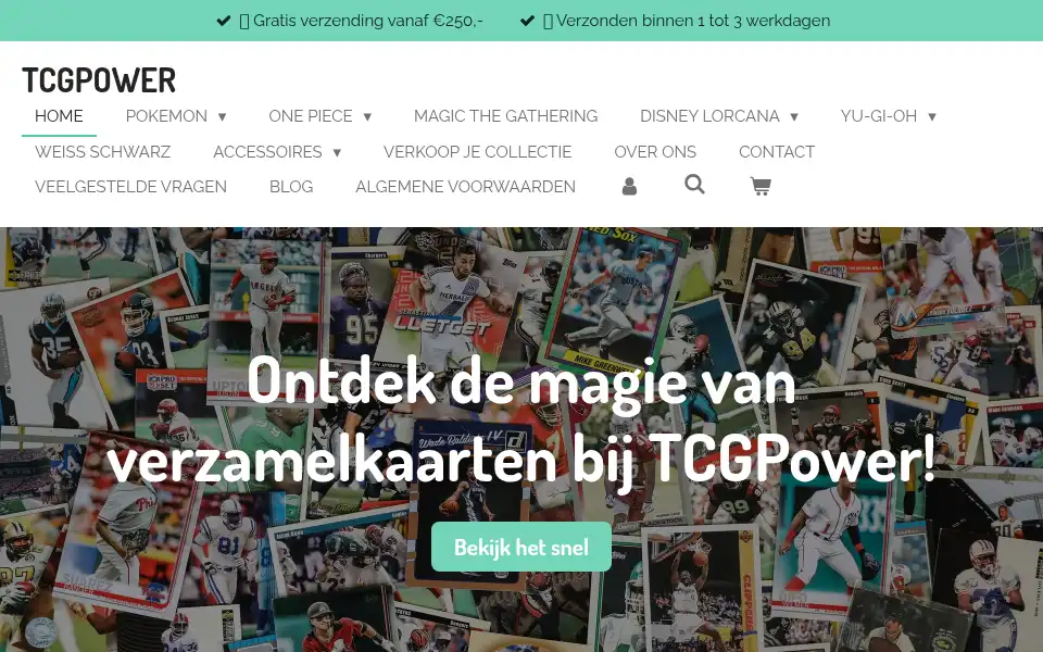 Screenshot of tcgpower.nl
