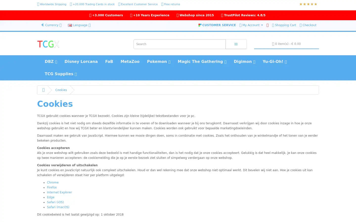 Screenshot of tcgx.wiki