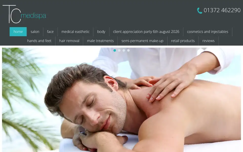 Screenshot of tcmedispa.uk