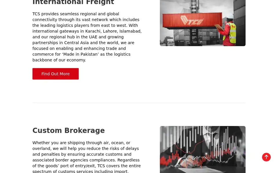 Screenshot of tcs.com.pk