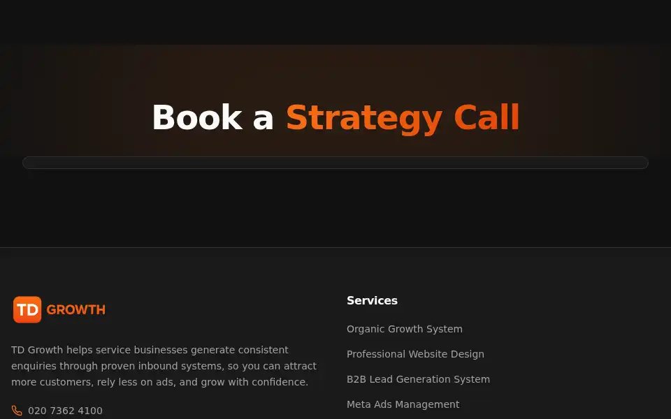 Screenshot of tdgrowth.co.uk